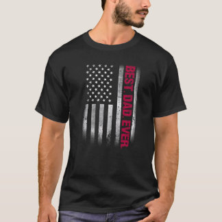Bester Vater je US-amerikanische Flagge für Vatert T-Shirt