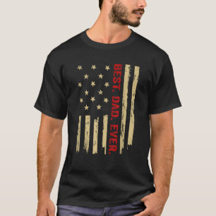 Bester Vater je US-amerikanische Flagge Vintag Fun T-Shirt
