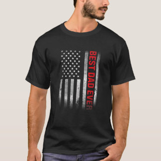 Bester Vater je US Flag Vintag Vatertag Männer 202 T-Shirt