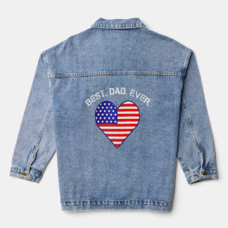 Bester Vater je US-Flagge Herzstück amerikanisches Jeansjacke
