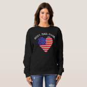 Bester Vater je US-Flagge Herzstück amerikanisches Sweatshirt (Vorne ganz)