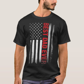 Bester Vater je USA Flag Amerikaner 1. Time Daddy  T-Shirt