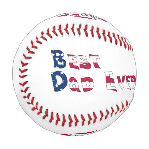 Bester Vater je USA-Flagge Baseball