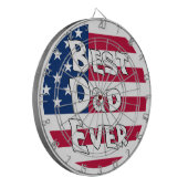 Bester Vater je USA-Flagge Dartscheibe (Vorderseite Links)