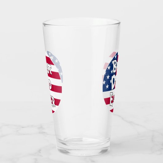 Bester Vater je USA-Flagge Glas (Rechts)
