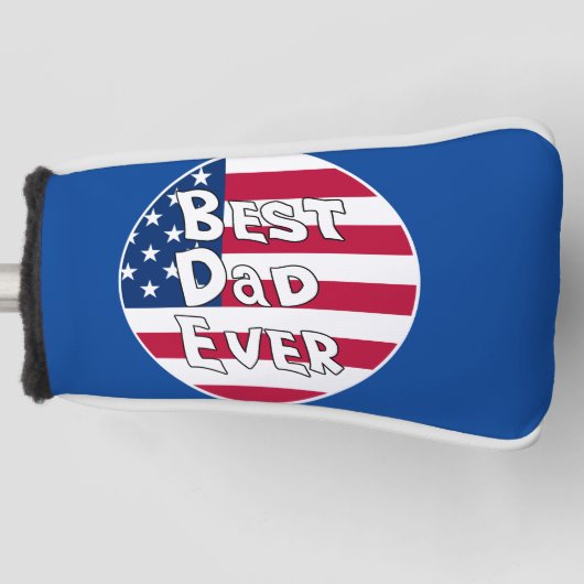 Bester Vater je USA-Flagge Golf Headcover (Vorderseite)