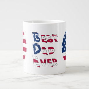 Bester Vater je USA-Flagge Jumbo-Tasse