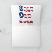 Bester Vater je USA-Flagge Karte (Innenseite)