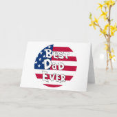 Bester Vater je USA-Flagge Karte (Gelbe Blume)