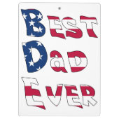 Bester Vater je USA-Flagge Klemmbrett (Rückseite)