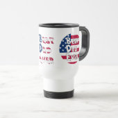 Bester Vater je USA-Flagge Reisebecher (VorderseiteRechts)