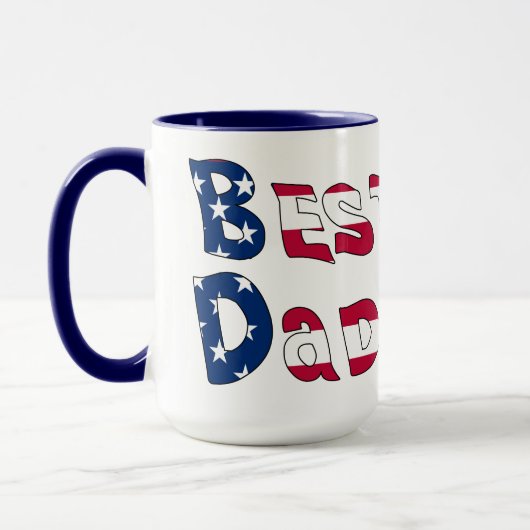 Bester Vater je USA-Flagge Tasse (Links)