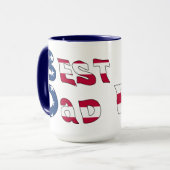 Bester Vater je USA-Flagge Tasse (Vorderseite Links)