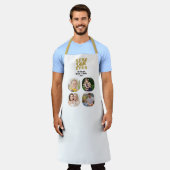 Bester Vater je Vater 4 Fotos Schürze (Getragen)