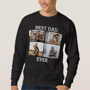 Bester Vater je Vater Daddy Foto Collage Bild Sweatshirt