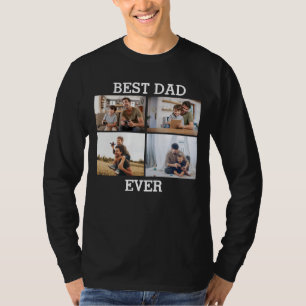 Bester Vater je Vater Daddy Foto Collage Bild T-Shirt