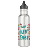 Bester Vater je | Vater des Jahres Edelstahlflasche (Links)