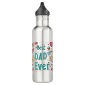 Bester Vater je | Vater des Jahres Edelstahlflasche (Rechts)