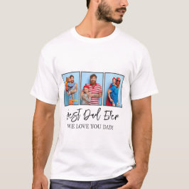 Bester Vater je Vater Geschenk Vater FotoCollage T-Shirt
