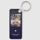 Bester Vater je Vater personalisiert 5 Foto Collag Schlüsselanhänger (Rückseite)