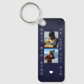 Bester Vater je Vater personalisiert 5 Foto Collag Schlüsselanhänger (Vorderseite)