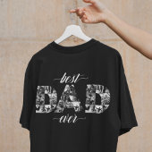 Bester Vater je VATER Schwarz-Weiß-FotoCollage T-Shirt