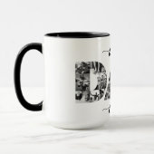 Bester Vater je VATER Schwarz-Weiß-FotoCollage Tasse (Links)