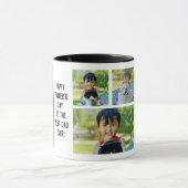 Bester Vater je Väter Tag 5 FotoCollage Tasse (Zentrum)