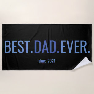 Bester Vater je Väter Tag Strandtuch mit Jahr