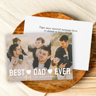 Bester Vater je Vatertag 3 Foto Collage Feiertagskarte