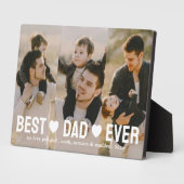 Bester Vater je Vatertag 3 Foto Collage Fotoplatte (Seite)