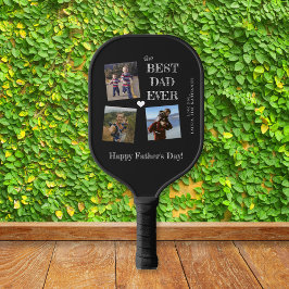 Bester Vater je Vatertag 3 Foto Collage Pickleball Schläger
