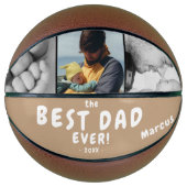 Bester Vater je Vatertag 3 FotoCollage Basketball (Vorderseite)