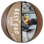 Bester Vater je Vatertag 3 FotoCollage Basketball (Vertikal)