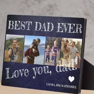 Bester Vater je Vatertag 4 Foto Collage Fotoplatte