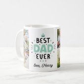 Bester Vater je Vatertag 5 Foto Kaffeetasse (Vorderseite Links)