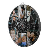 Bester Vater je | Vatertag 6 FotoCollage Dartscheibe (Vorderseite rechts)