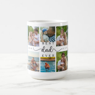 Bester Vater je Vatertag 8 FotoCollage Kaffeetasse