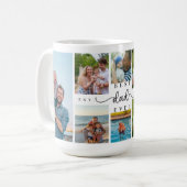 Bester Vater je | Vatertag 8 FotoCollage Kaffeetasse (Vorderseite Links)