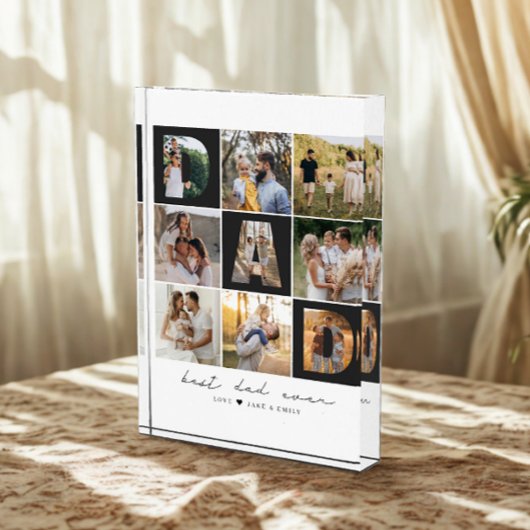 Bester Vater je Vatertag 9 Foto Collage Grid