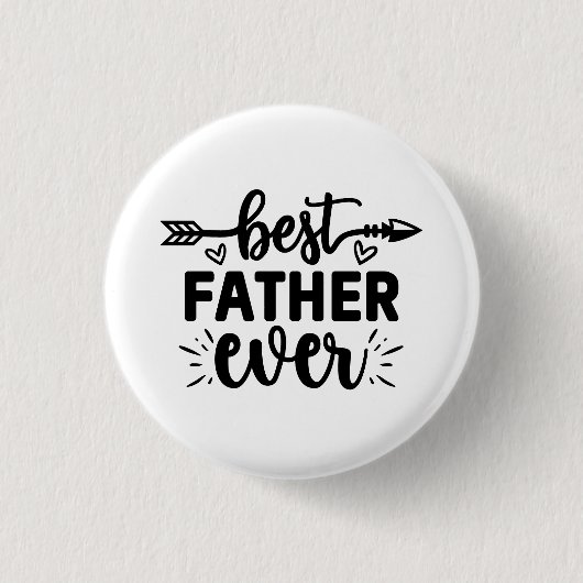 Bester Vater je - Vatertag Button (Vorderseite)