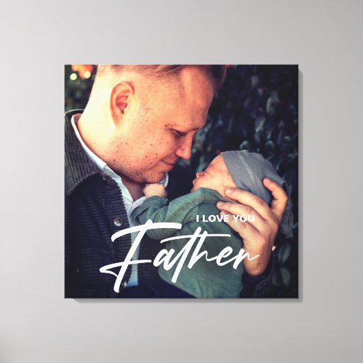 Bester Vater je Vatertag | Danke Foto Leinwanddruck (Vorderseite)