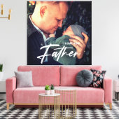 Bester Vater je Vatertag | Danke Foto Leinwanddruck (Insitu (Wohnzimmer))