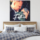 Bester Vater je Vatertag | Danke Foto Leinwanddruck (Insitu (Schlafzimmer))