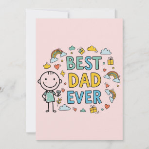 Bester Vater je Vatertag Einladung