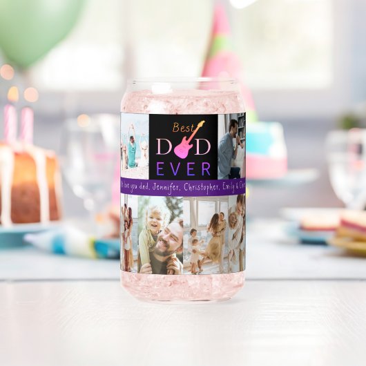 Bester Vater je Vatertag Familienfoto Collage Dosenglas (Insitu (Geburtstag))
