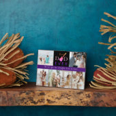 Bester Vater je Vatertag Familienfoto Collage Fotoplatte (Seite)