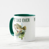 Bester Vater je Vatertag Fisch Tasse (Vorderseite Links)