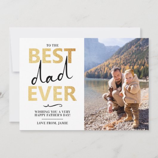 Bester Vater je | Vatertag-Foto (Vorderseite)