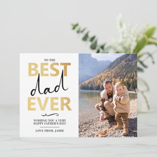 Bester Vater je | Vatertag-Foto (Stehend Vorderseite)